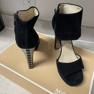 Michael Kors Black and Silver Heels